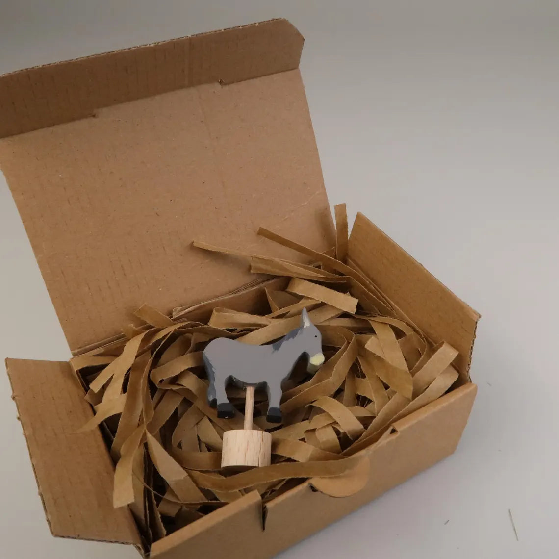 Steckfigur Grauer Esel