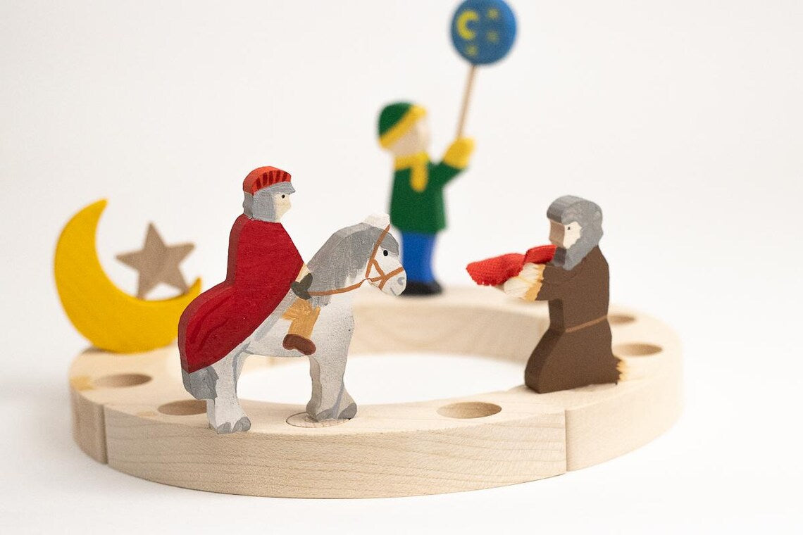 Steckfiguren Set Sankt Martin mit Bettler