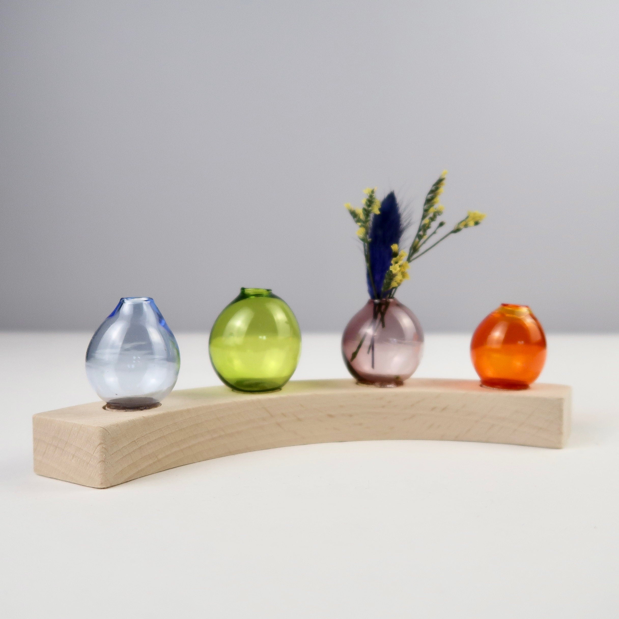 GRÜN - Bunte Mini Vase für den Geburtstagsring