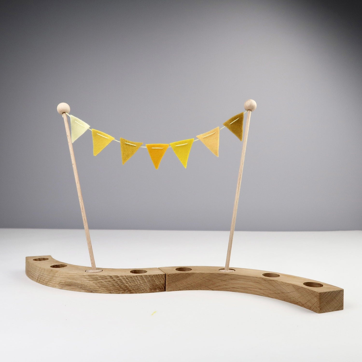 GELB kurz - Bunte Wimpelkette aus Filz