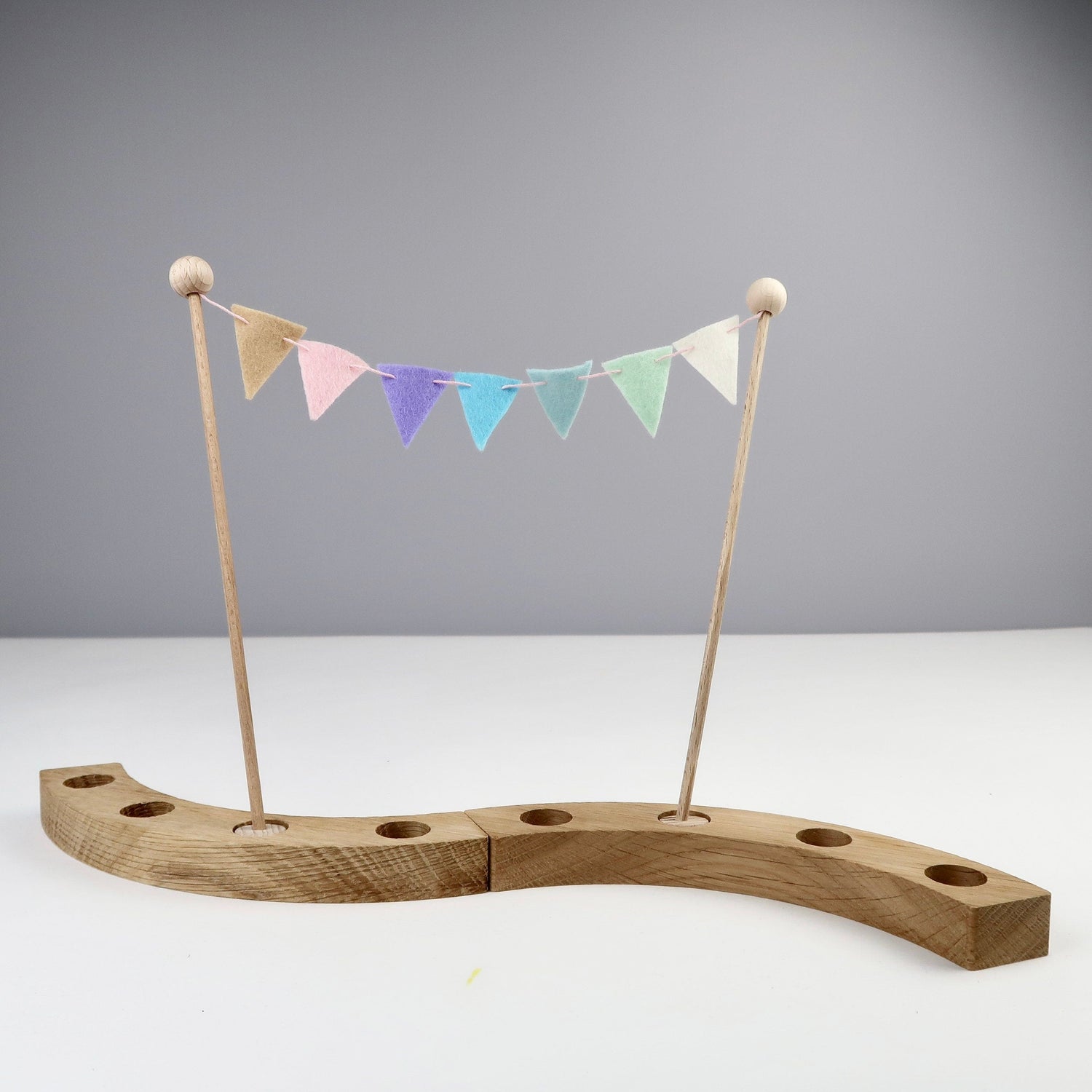 GELB kurz - Bunte Wimpelkette aus Filz