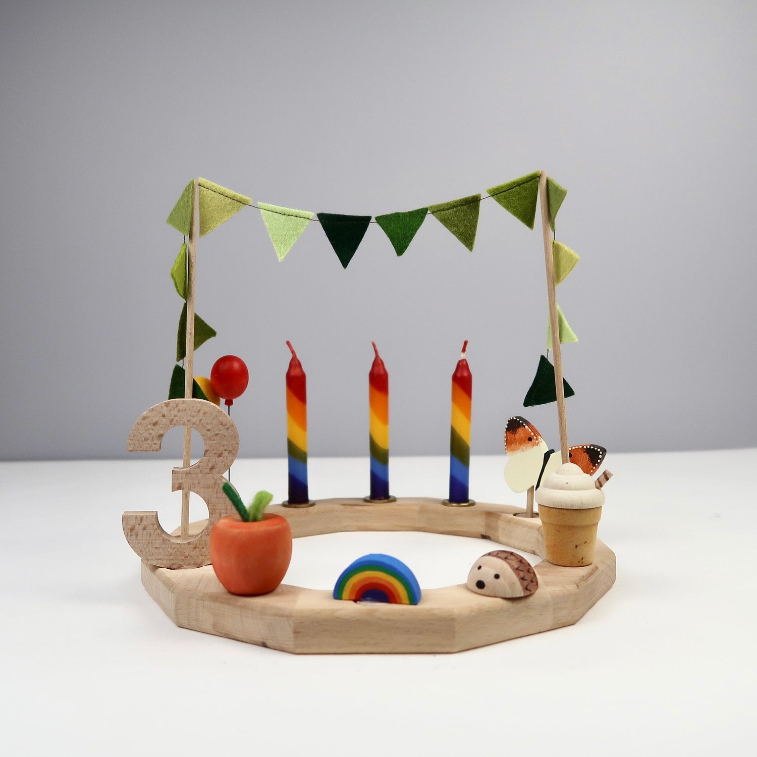 GELB lang - Wimpelkette aus Filz