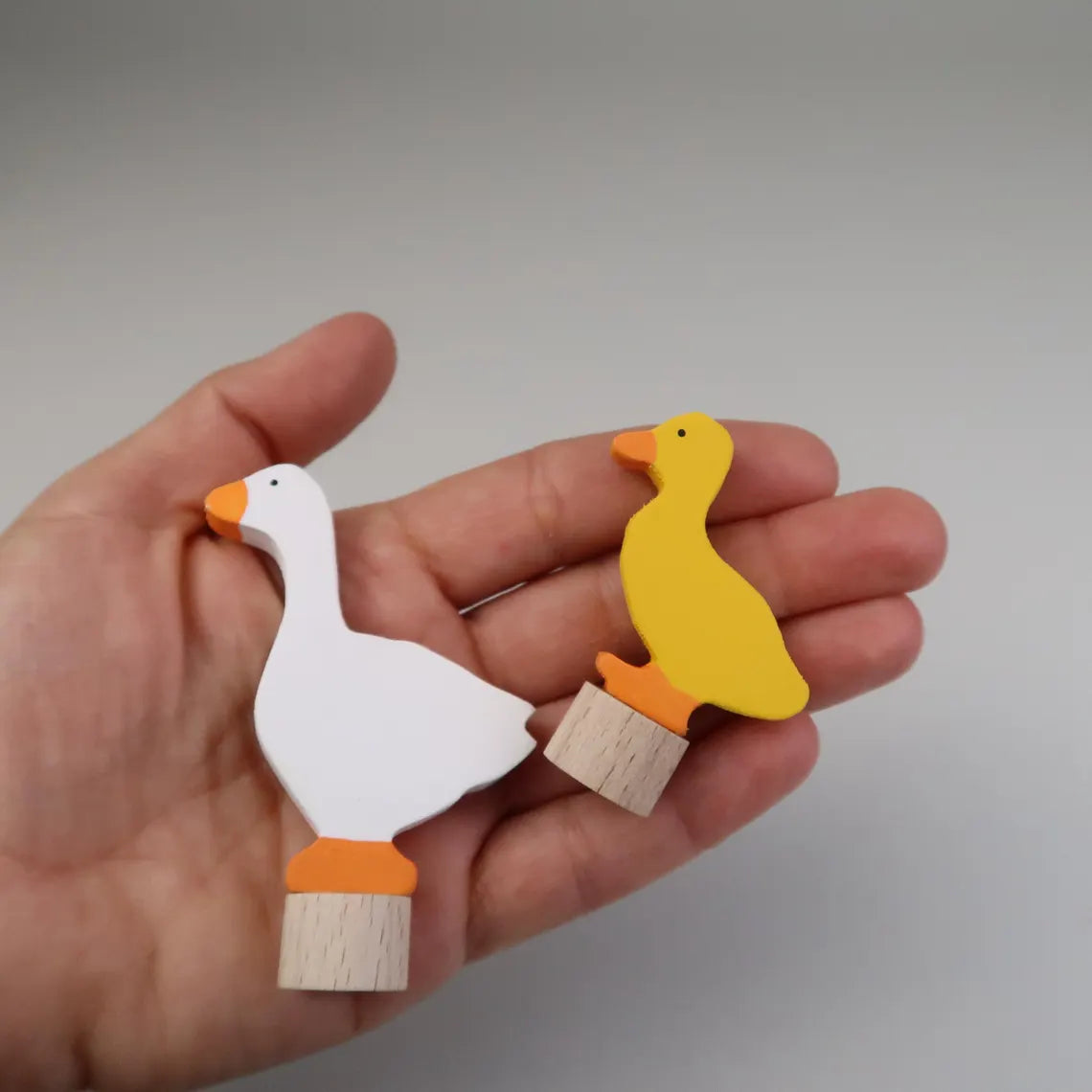 Steckfigur Gans und Küken