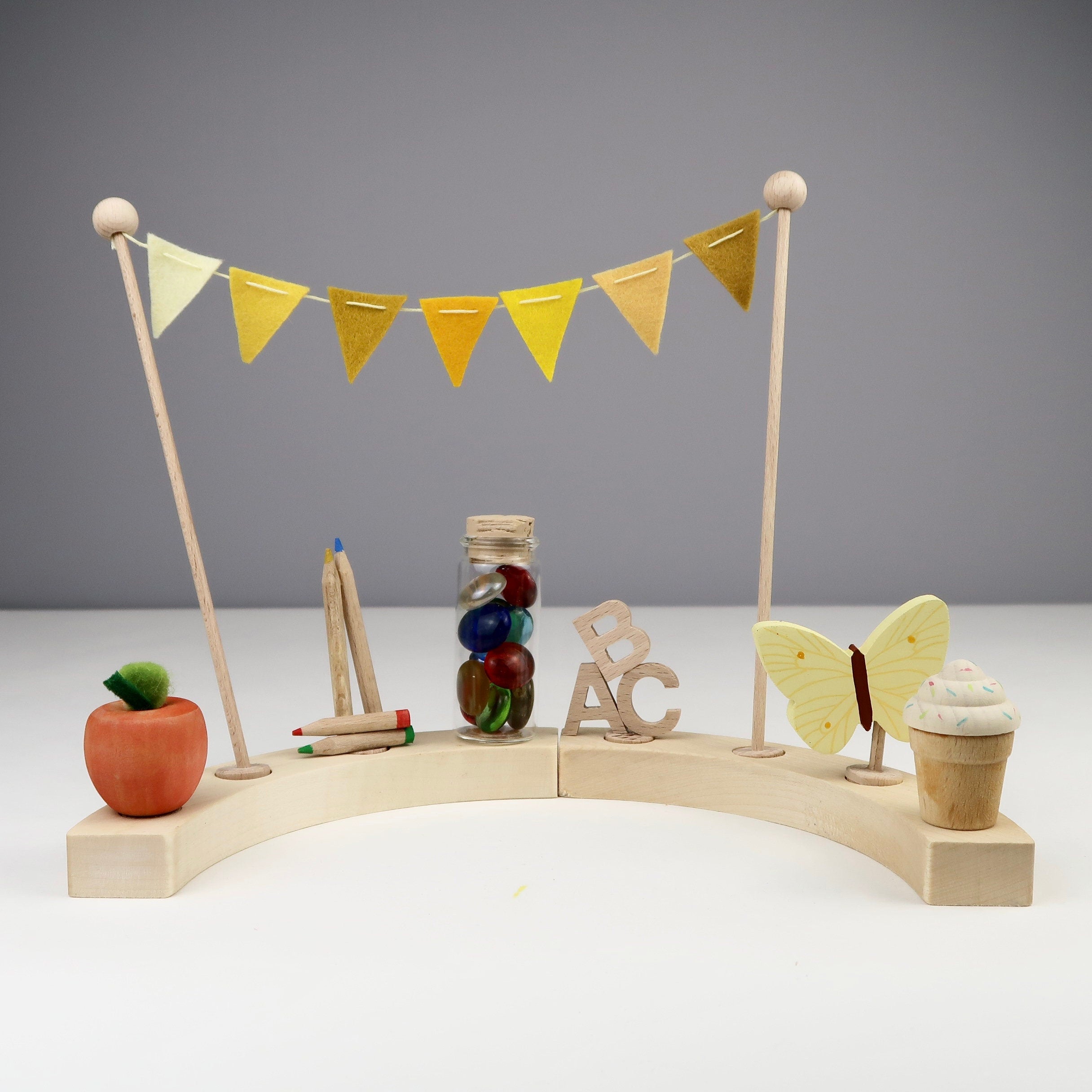 Steckfigur ABC-Schriftzug Einschulung