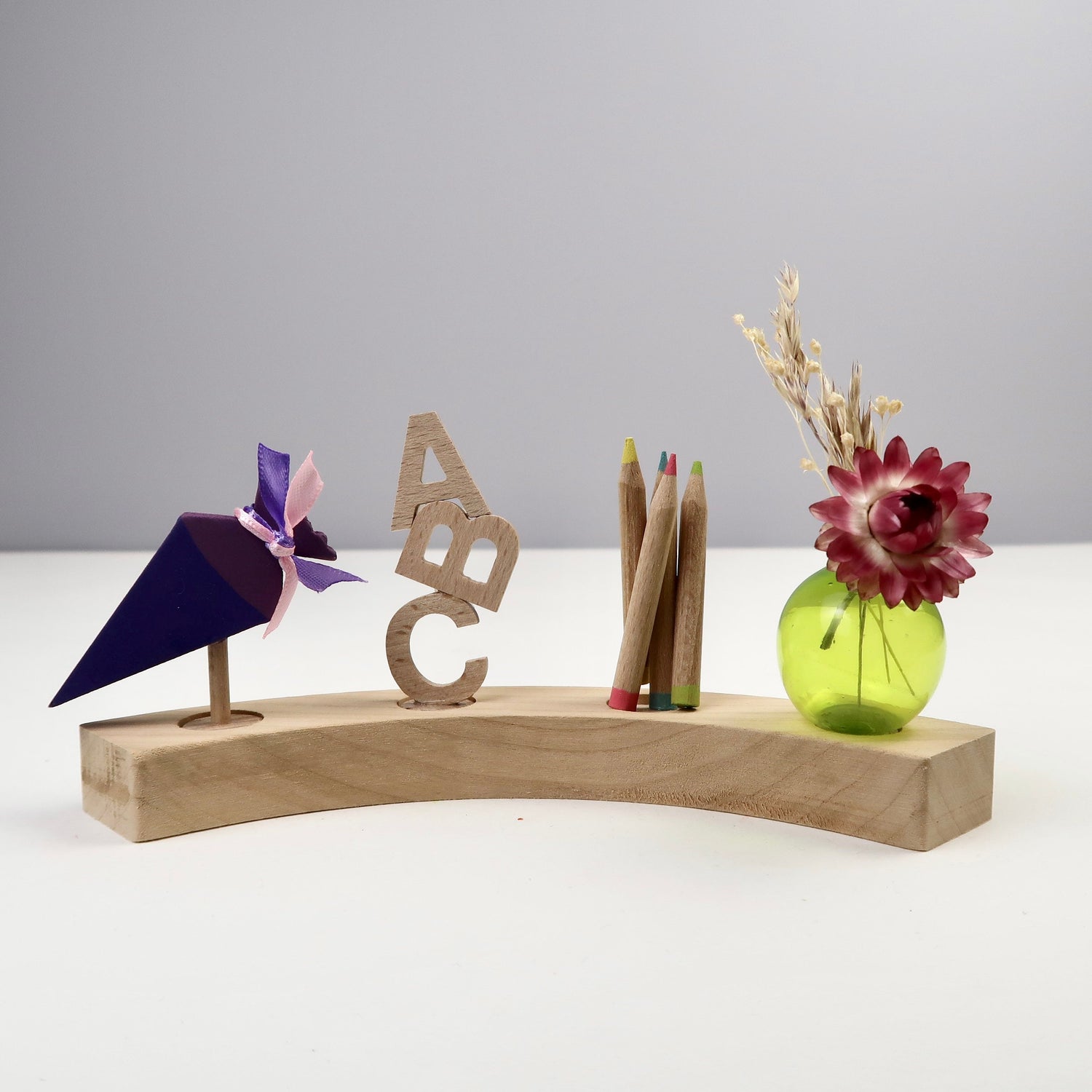 Steckfigur ABC-Schriftzug Einschulung - verteilt