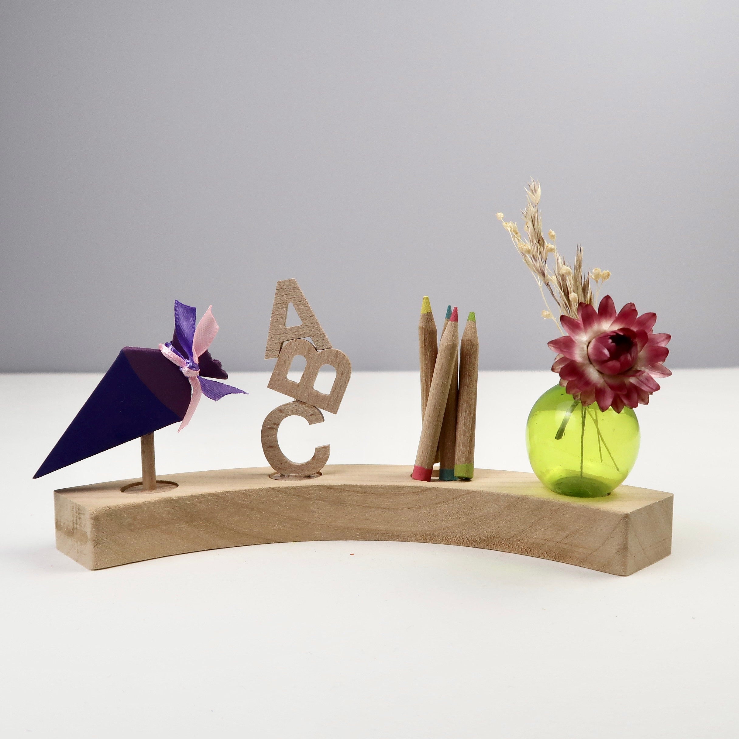Steckfigur ABC-Schriftzug Einschulung