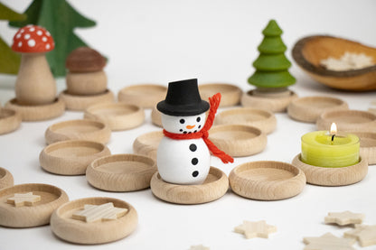 Steckfigur Schneemann mit Schal