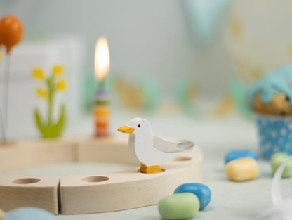 Steckfigur Möwe sitzend