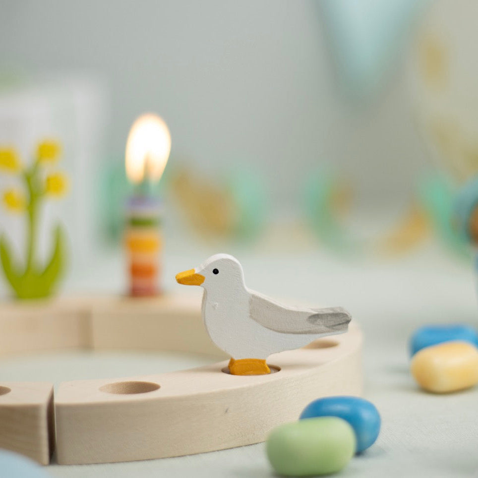 Steckfigur Möwe sitzend
