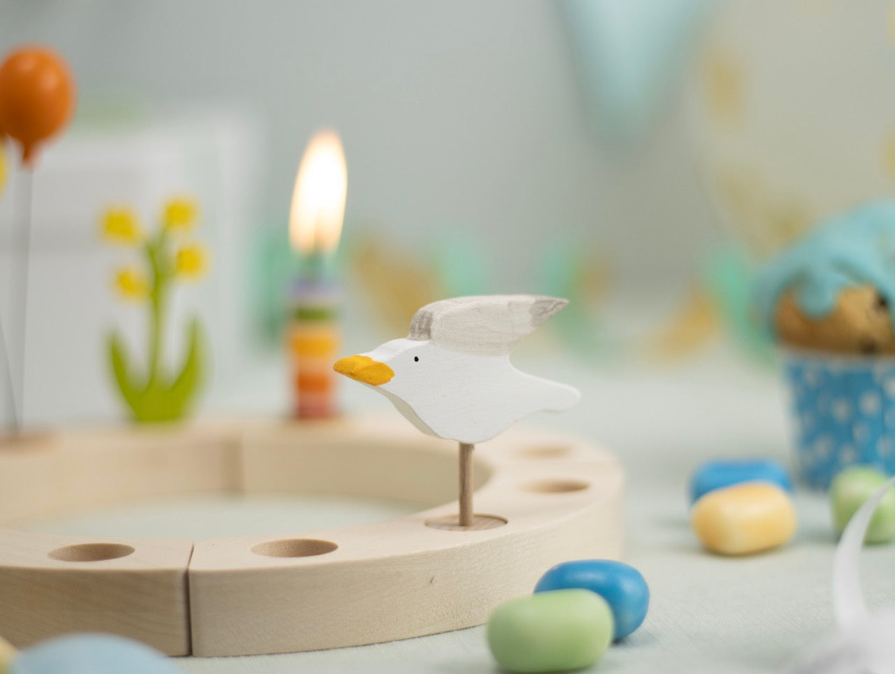Steckfigur Möwe fliegend