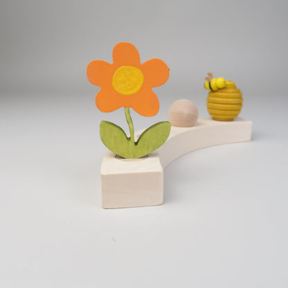 Steckfigur Sommerblume orange
