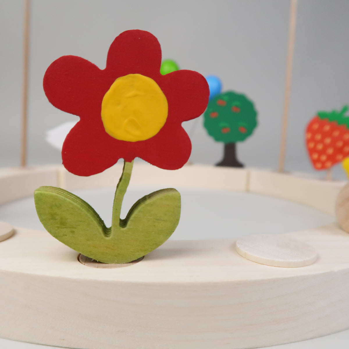 Steckfigur Sommerblume rot