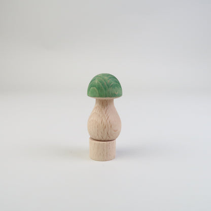 Steckfiguren Pilz grün - rund