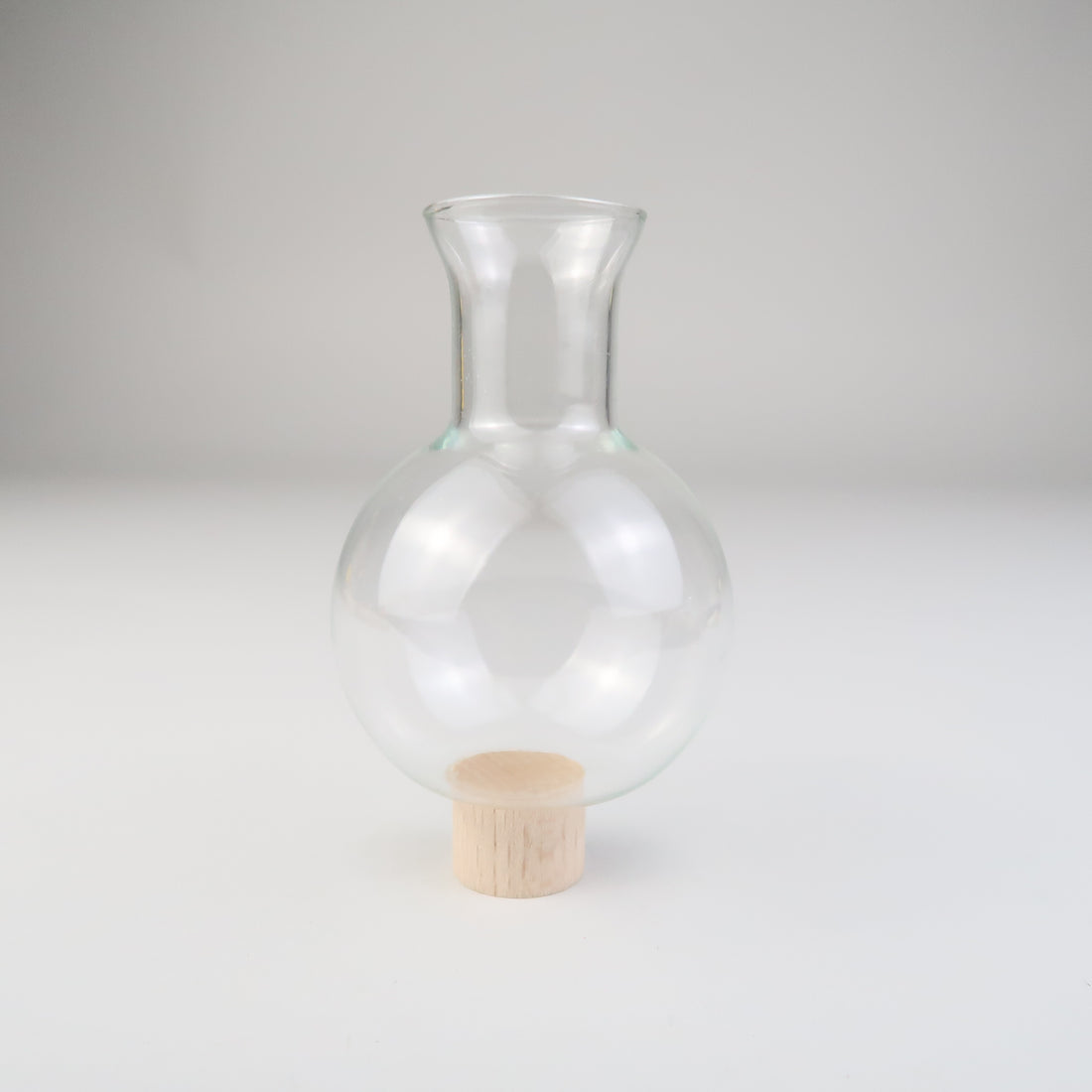 Mini Blumenvase aus filigranem Glas für Geburtstagskränze - schmal