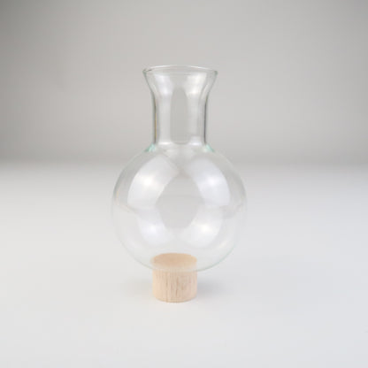 Mini Blumenvase aus filigranem Glas für Geburtstagskränze - schmal
