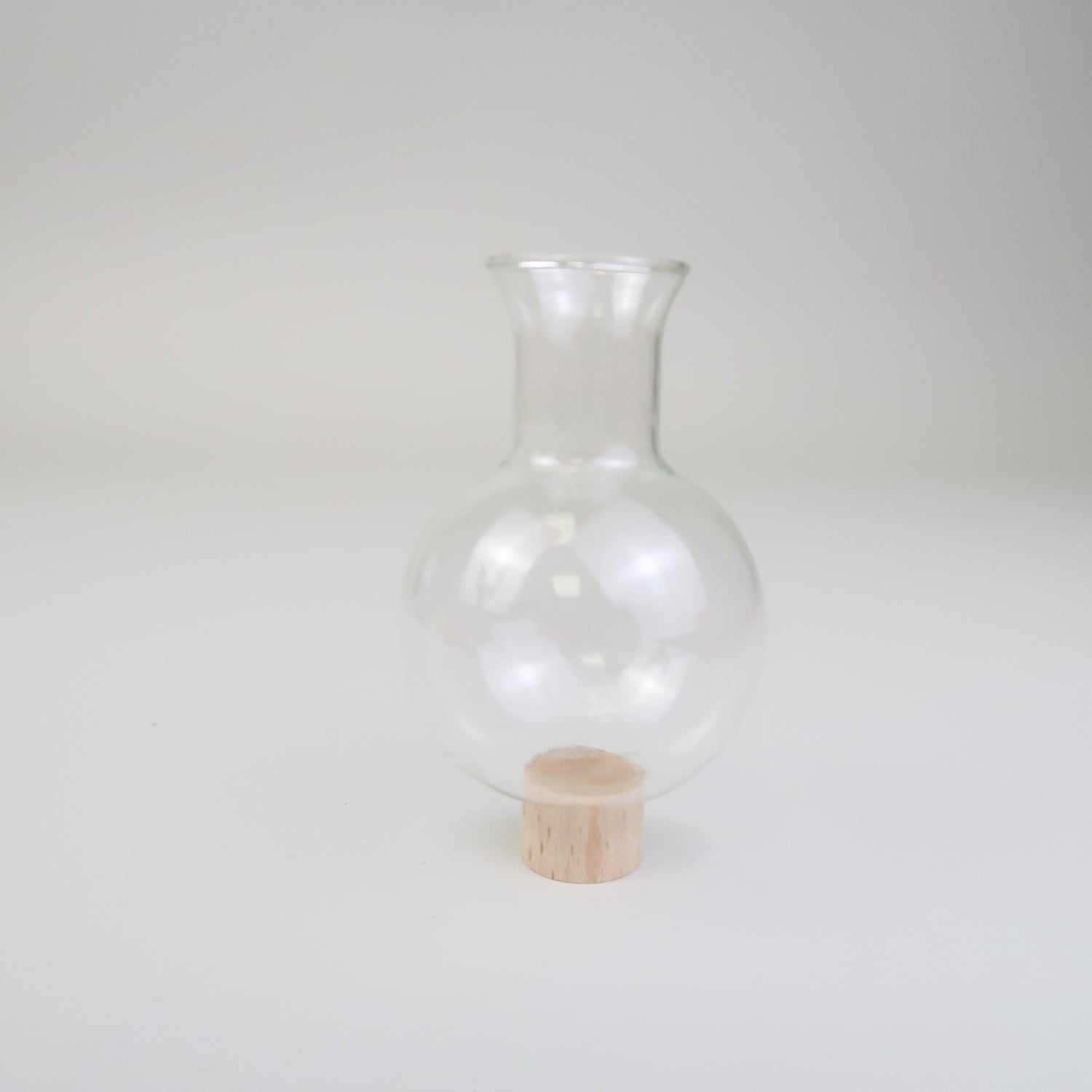 Mini Blumenvase aus filigranem Glas für Geburtstagskränze - schmal