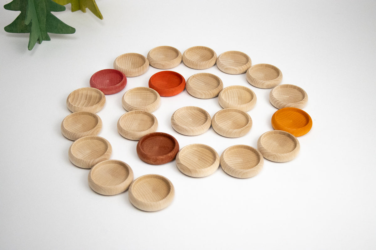 Adventsspirale orange/rot - 4 kleine Tellerchen extra