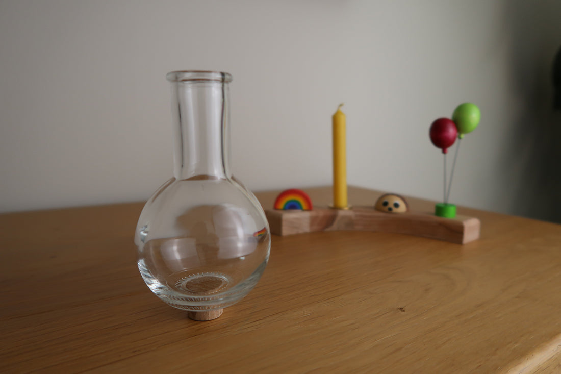 Steckfigur Glasvase rund