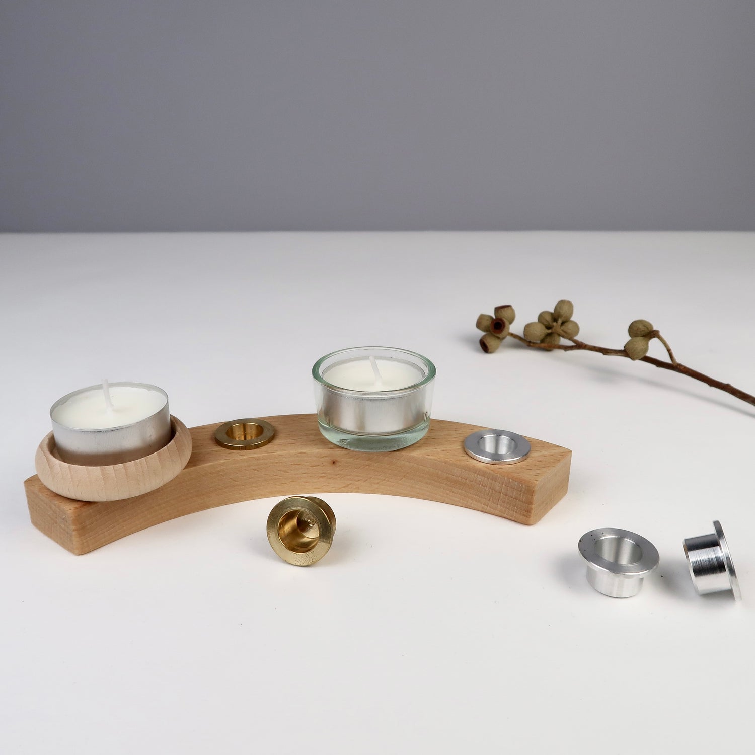 Teelichthalter aus Glas