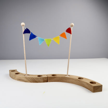 REGENBOGEN kurz - Bunte Wimpelkette aus Filz