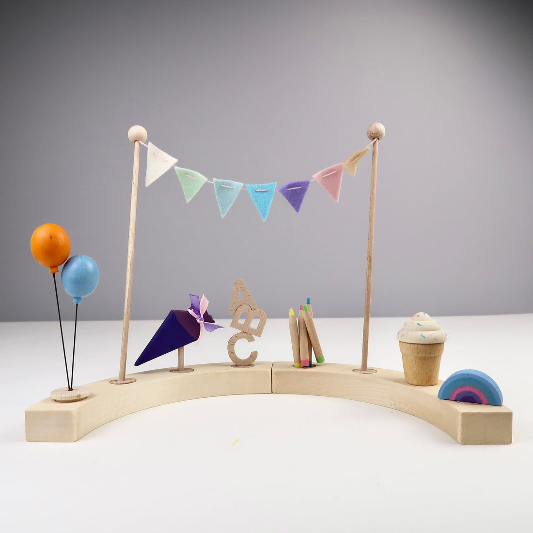 Steckfigur Buntstifte pastell zur Einschulung