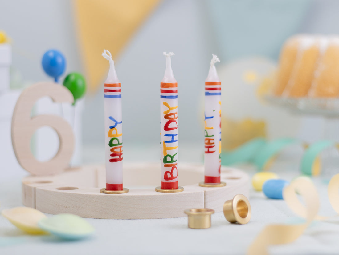 Geburtstagskerze Schriftzug Happy Birthday