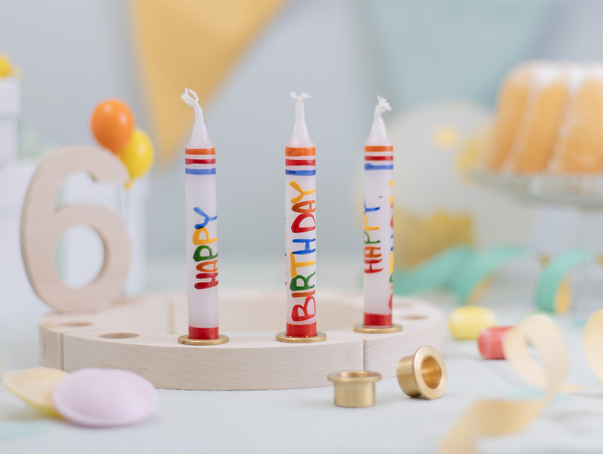 Geburtstagskerze Schriftzug Happy Birthday