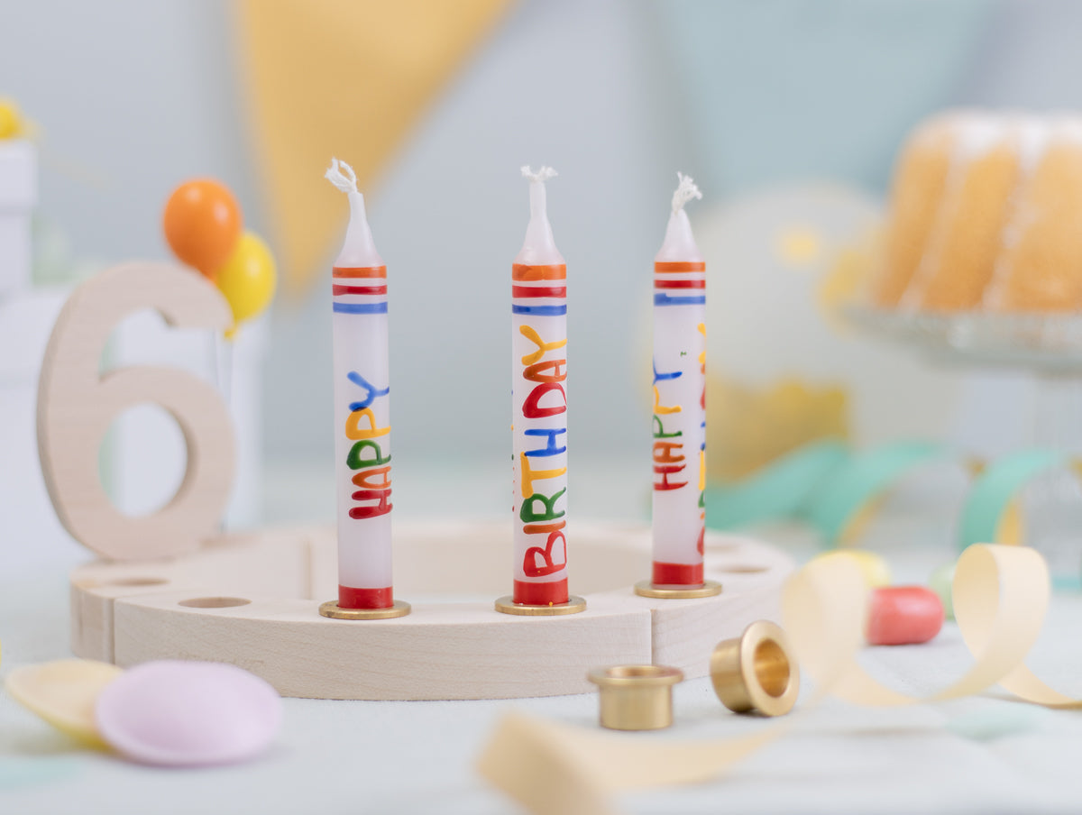 Geburtstagskerze Schriftzug Happy Birthday