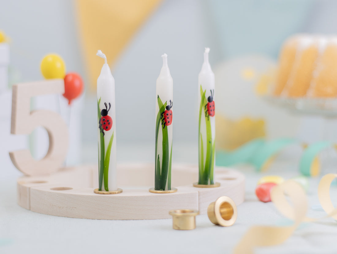 Geburtstagskerzen "Marienkäfer"