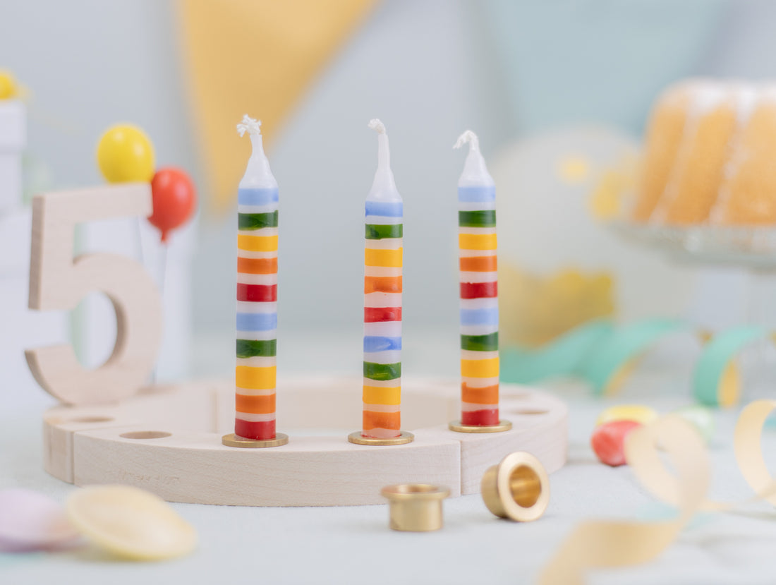 Geburtstagskerzen "Ringelbunt"
