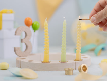 Spiralkerzen Set gelb - 10 Kerzen