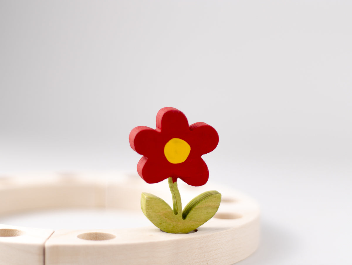 Steckfigur Sommerblume rot