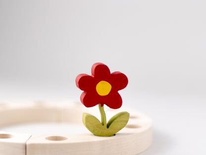 Steckfigur Sommerblume rot