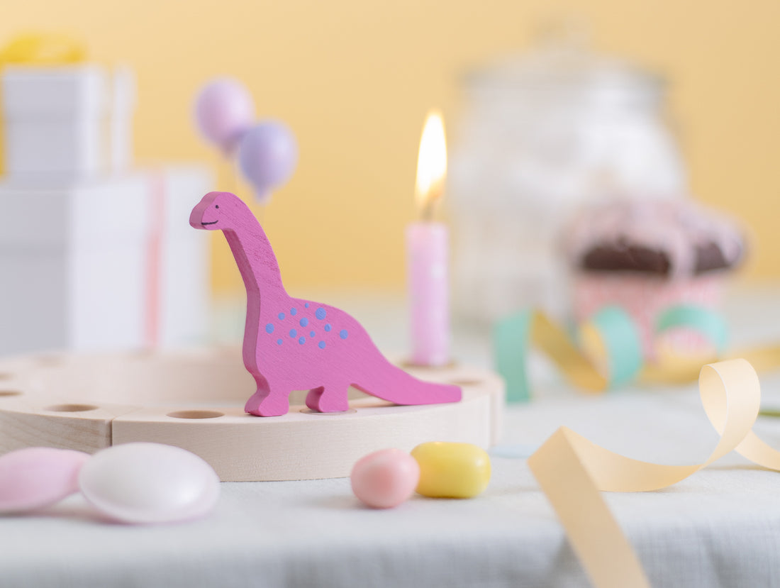 Steckfigur Dino Langhals in Pink