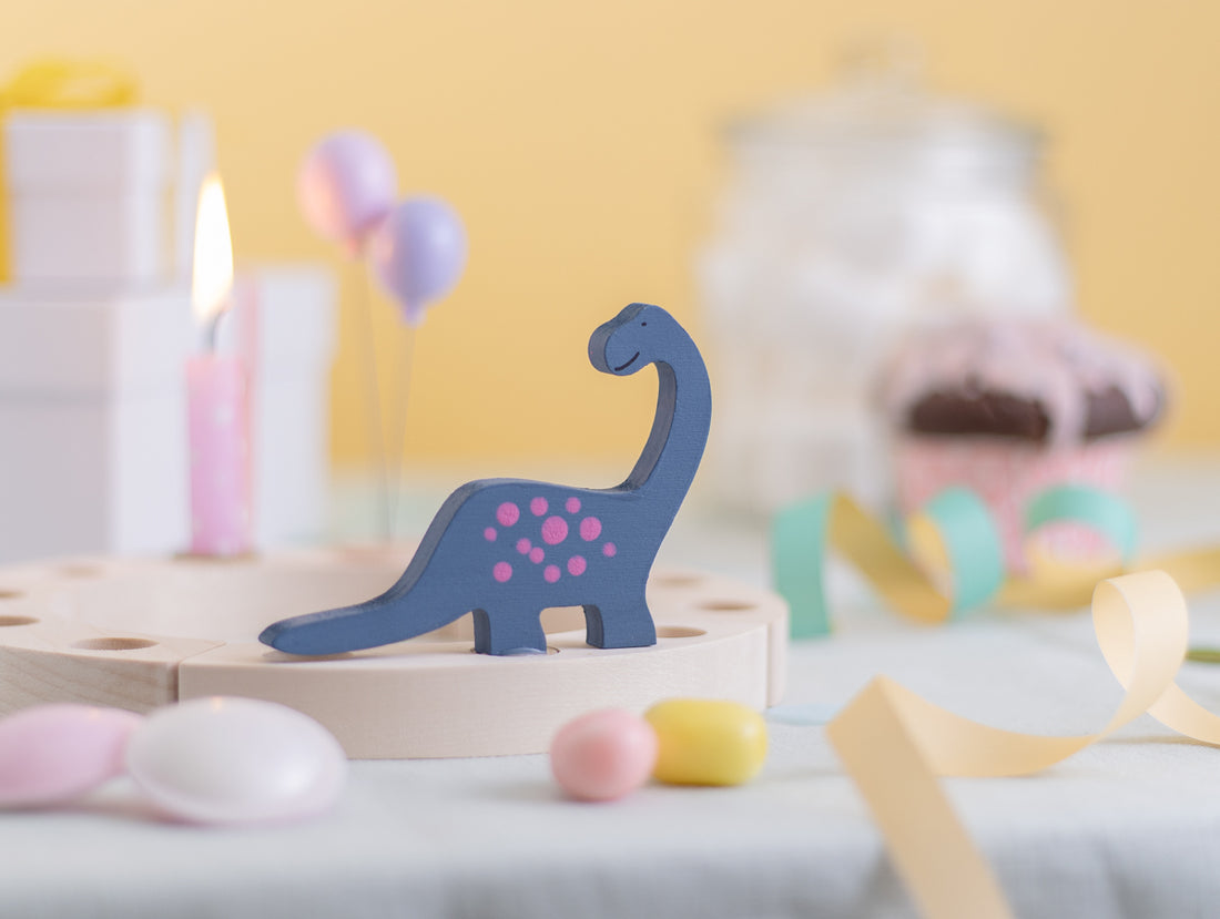 Steckfigur Dino Langhals in Ozeanblau