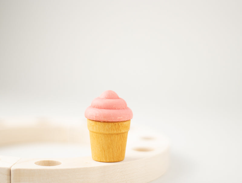 Steckfigur Eisbecher - Erdbeereis