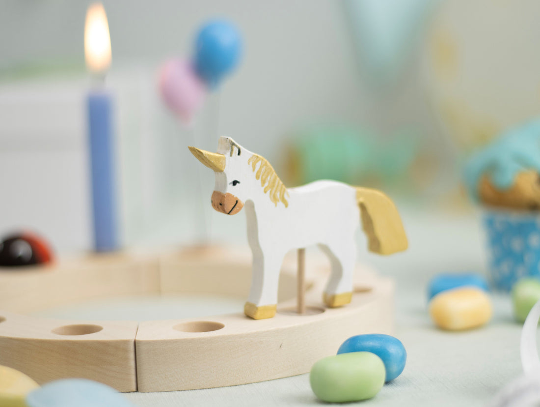 Steckfigur Einhorn - Gold