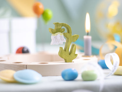 Steckfigur Glockenblume weiß