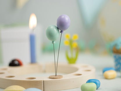 Steckfigur Luftballons flieder/mint