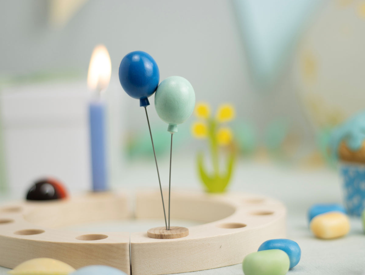 Steckfigur Luftballons mittelblau/mint