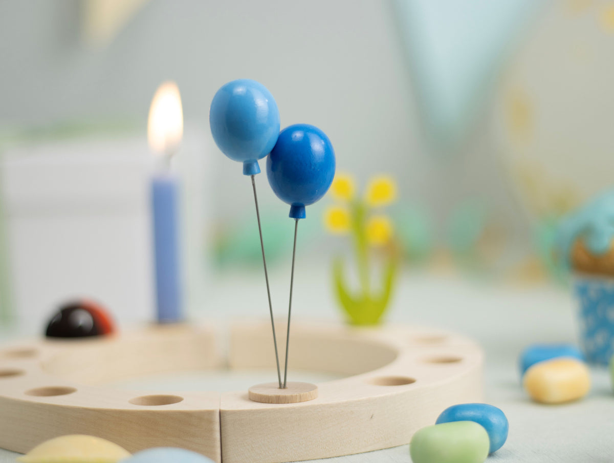 Steckfigur Luftballons skyblau/mittelblau