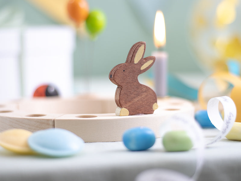 Steckfigur Hase - dunkelbraun