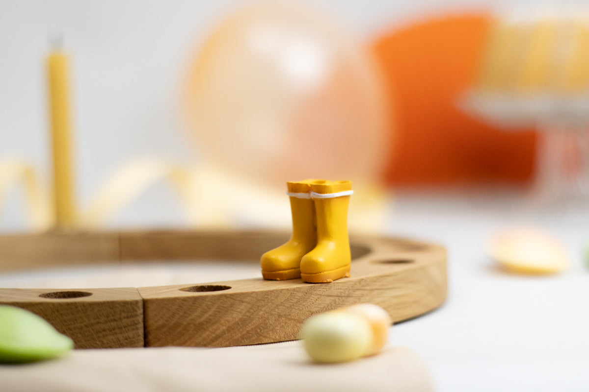 Steckfigur Gummistiefel gelb