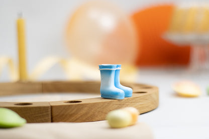 Steckfigur Gummistiefel blau