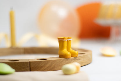 Steckfigur Gummistiefel gelb