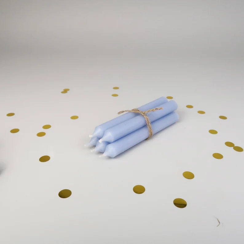 Geburtstagskerzen 5er Set - taubenblau