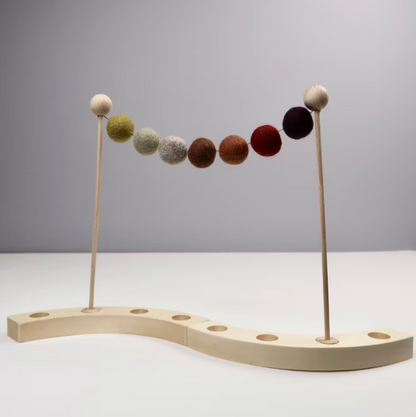 HERBST - Bunte Girlande aus Filzkugeln