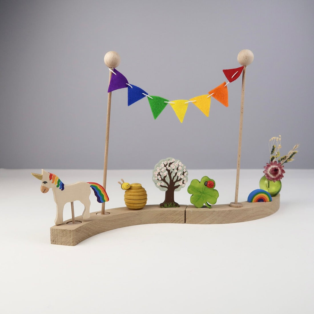 Bunte Regenbogen Wimpelkette