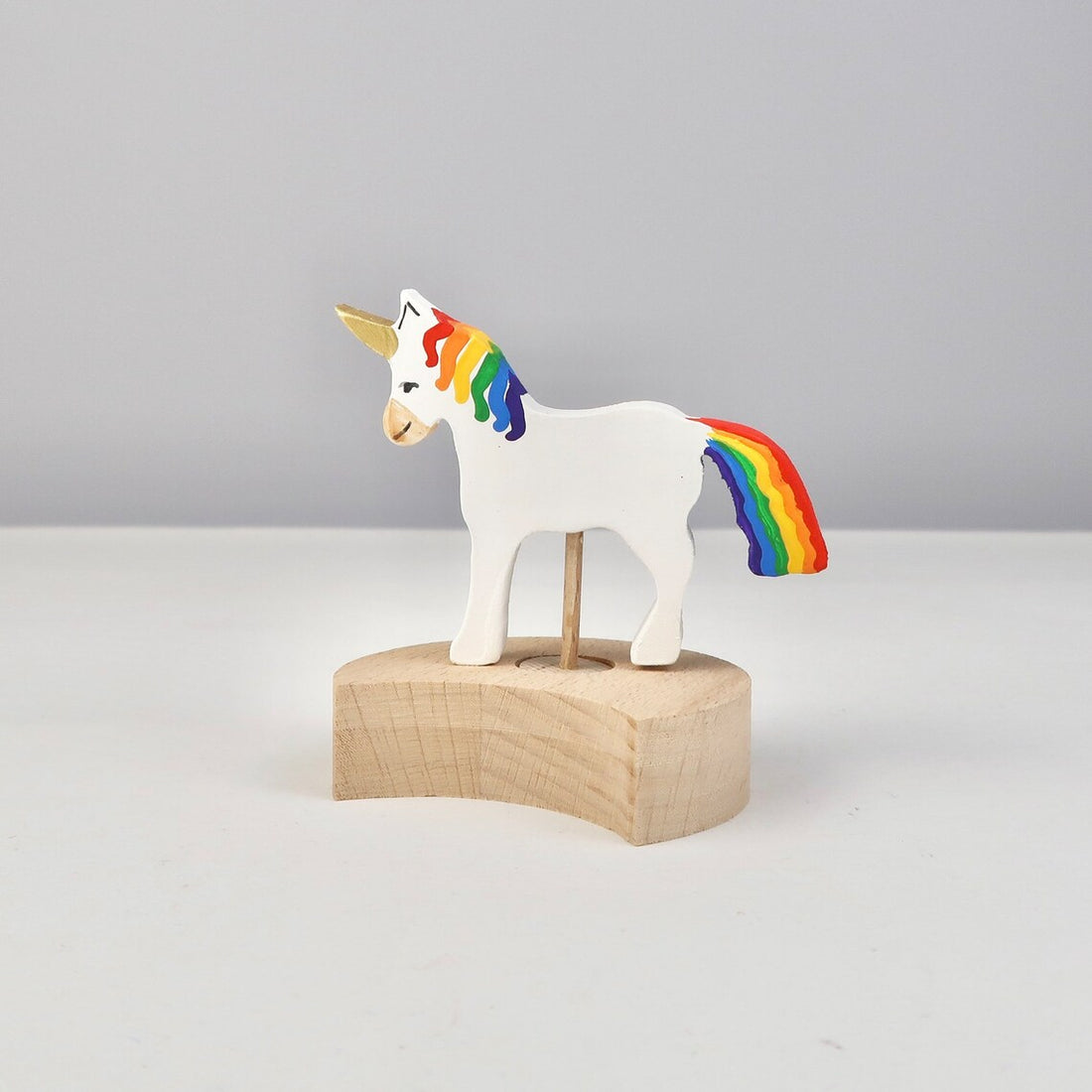 Steckfigur Einhorn - Regenbogen Bunt