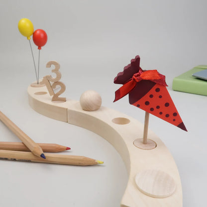 Steckfigur Schultüte mit Muster
